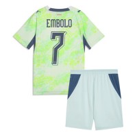 Stroje piłkarskie Szwajcaria Breel Embolo #7 Koszulka Wyjazdowej dla dzieci MŚ 2026 Krótki Rękaw (+ szorty)